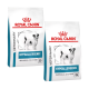 Royal Canin Veterinär-Hypoallergen-Hundefutter für kleine Hunde, mit einer Illustration eines kleinen Hundes auf der Verpackung.