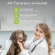 Ein Tierarzt interagiert mit einem braunen Hund in einer Klinik. Text hebt hervor: "Mit Tierärzten entwickelt", "Laborgetestet", "Nicht-GVO", "Familienbetrieb seit 20 Jahren."