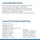 Zutaten und Nährwertinformationen für Haustierfutter auf Deutsch, die Zusammensetzung, Protein, Fett, Ballaststoffe, Vitamine und Mineralien detailliert.
