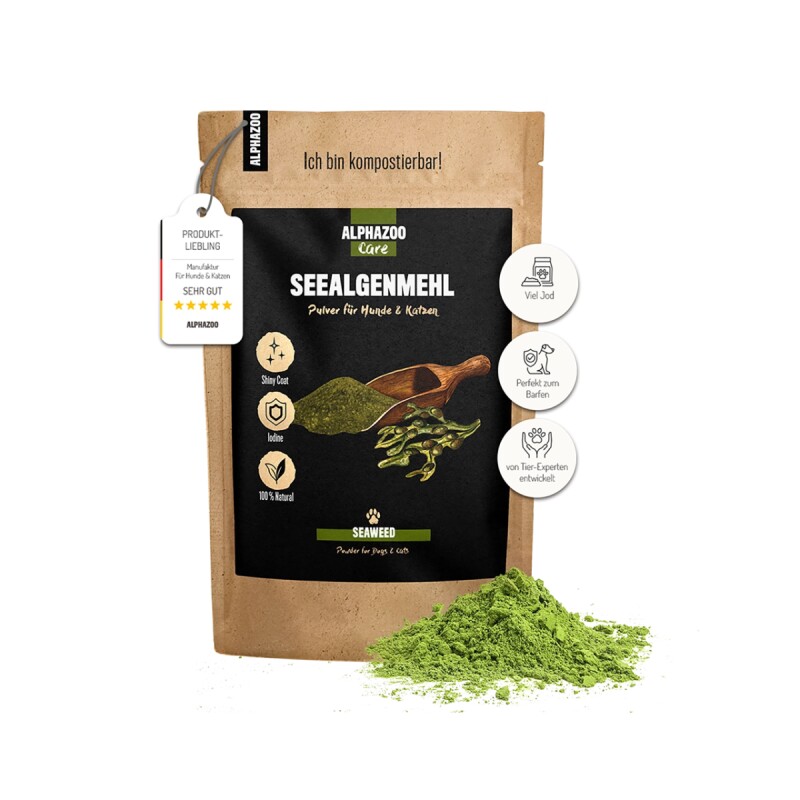 ALPHAZOO Seealgenmehl für Hunde und Katzen 250 g
