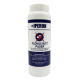Weiße Plastikflasche mit Aufschrift 'IPERON FLOHSCHUTZ PUDER', Flohschutzpulver für Haustiere, rotes durchgestrichenes Floh-Symbol.