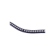 Schwarzes Haustierhalsband, verziert mit funkelnden Strasssteinen am Rand, das ein stilvolles und elegantes Design zeigt.