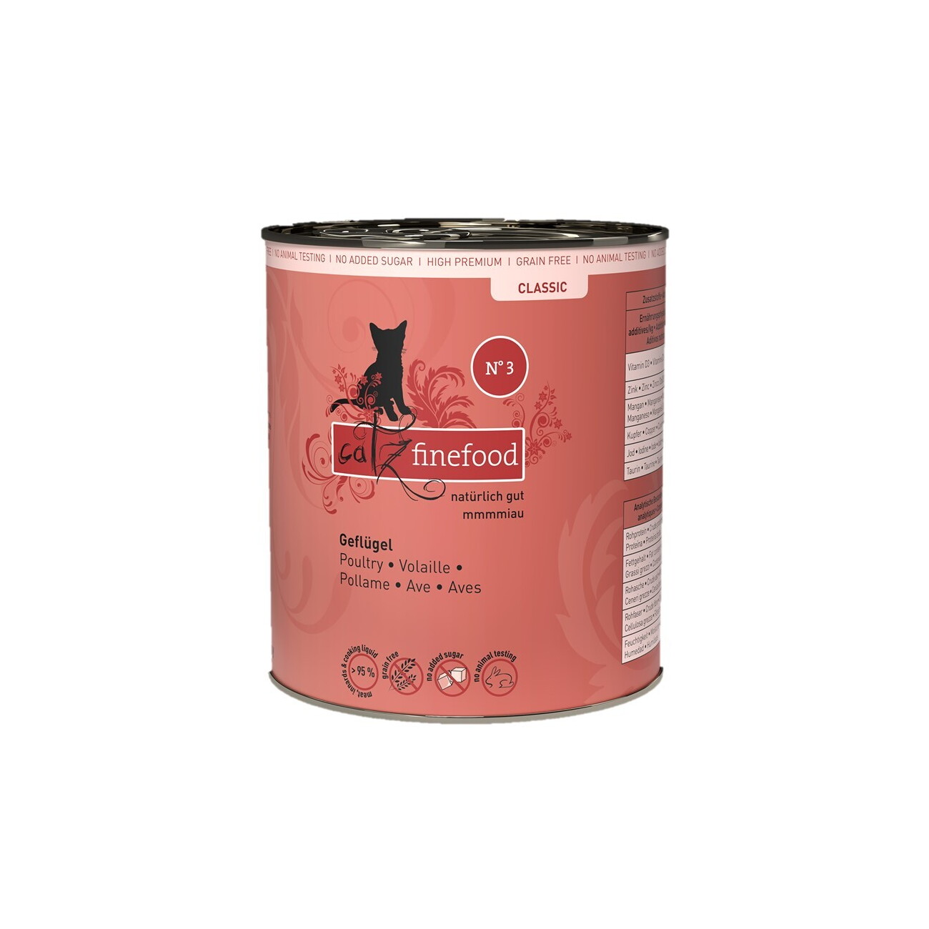 Catz finefood Nassfutter Katze Classic Adult No. 3 Geflügel 6x800 g