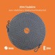 20m lange graue Kletterseil-Leine mit einem Durchmesser von 8mm, mit einem stabilen Clip und beschriftet "Flotix" auf einem orangefarbenen Hintergrund.