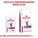 Royal Canin Nierenkatzenfutterverpackung, mit einem kleinen Beutel und einer größeren Tüte, mit dem Text "AUCH ALS TROCKENNARUNG ERHÄLTLICH."