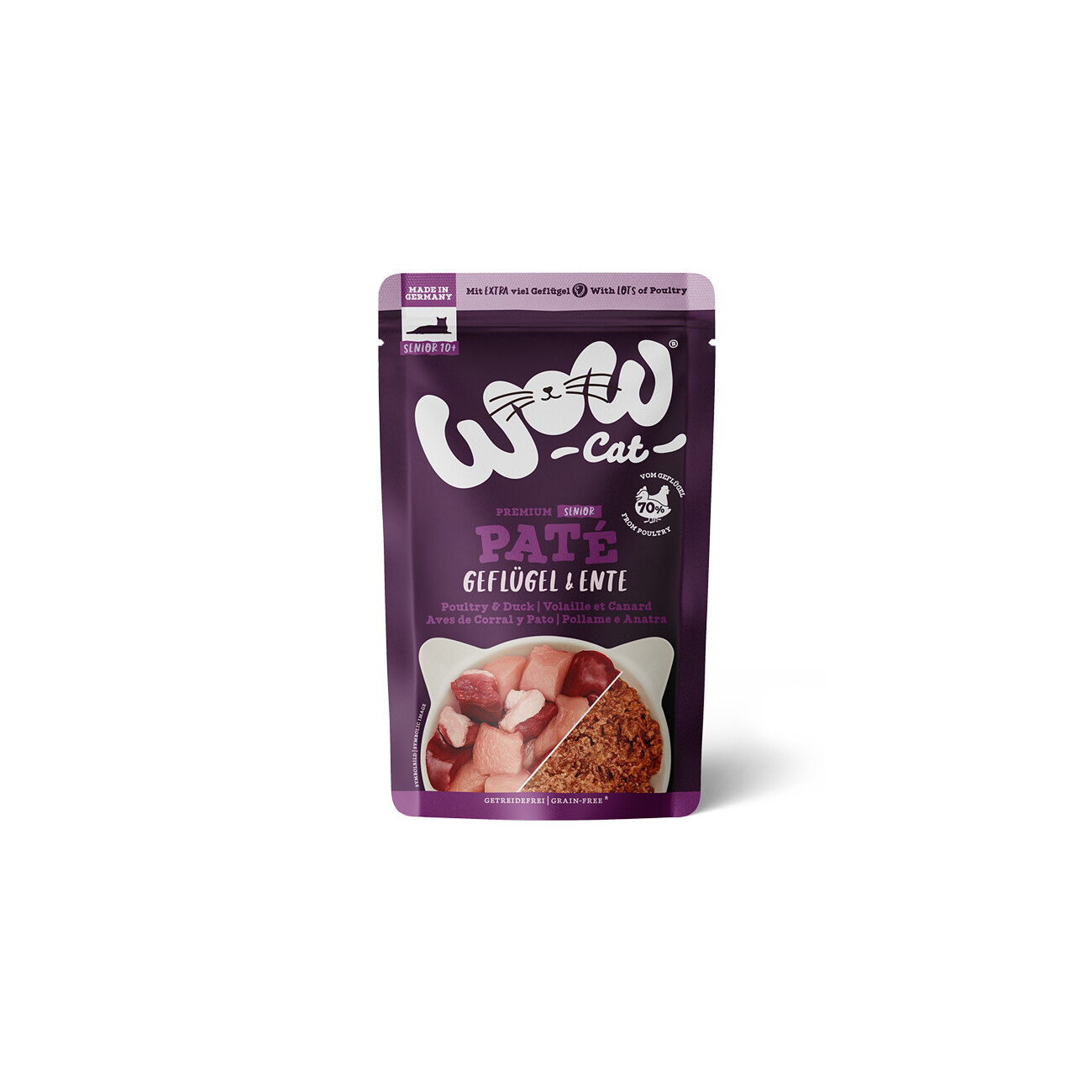 WOW Cat Senior 12x125 g Ente und Geflügel