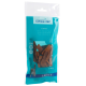 Emballage de friandises pour chats étiqueté 'CatYes' contenant du poulet, du malt et de la taurine; sans gluten avec plus de 95% de contenu en viande; 45g.
