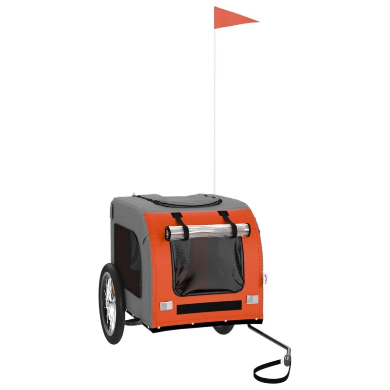 VidaXL Fahrradanhänger Hund 125 X 64 X 66 Cm (L X B X H) Orange