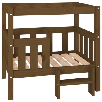 erhöhtes Hundebett aus Kiefernholz braun 63,5 cm, 70 cm, 63,5 cm