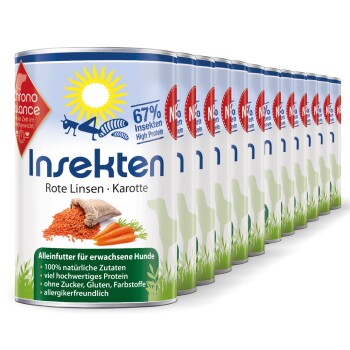 Alleinfutter Insekten mit Roten Linsen und Karotte 4,8 kg