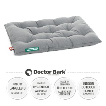 Hundebett "Urban" für mittelgroße Hunde, Maße 70 cm x 50 cm, 6 cm dick, geeignet für Beagle, Sheltie, Französische Bulldogge.