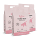 KatKare Crystal Clean Katzenstreu-Beutel, rosa-weiße Verpackung mit Katzenillustration und Text „Nicht klumpend“, „Staubfrei“ und „Geruchsbinden“.