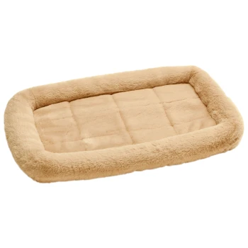 Hundematte Vermont Cozy beige 40 cm, 6 cm, 40 cm Ein weiches, rechteckiges Hundebett mit einer plüschigen, beigen Oberfläche und erhöhten, flauschigen Rändern, ideal für den Komfort des Haustiers.