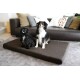® ANTON VISCO PLUS Orthopädische Hundematratze mit Handwebcharakter schwarz/ graphit 75 cm, 9 cm, 55 cm