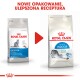 Dwie torby karmy dla kotów Royal Canin oznaczone "INDOOR" i "Home Life INDOOR," z napisem "NOWE OPAKOWANIE, ULEPSZONA RECEPTURA" powyżej.