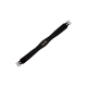 Schwarzes Hundegeschirrband mit Metallclips an beiden Enden, mit dem Markennamen "Kipper" in goldener Schrift.