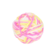 Bunte Wollkugel in Pink, Gelb und Weiß, ideal für das Spielen mit Haustieren.