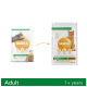 IAMS Katzenfutterverpackung mit einer grauen Katze links, einer orangefarbenen Katze rechts und dem Text "Complete & Balanced Nutrition."