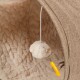 Katzentunnel XXL mit Kuschelfell beige