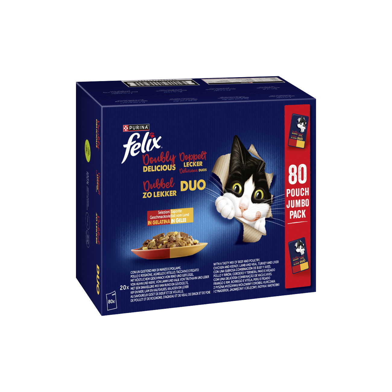 Felix So gut wie es aussieht Nassfutter Katze, Adult, Vom Land 80x85 g