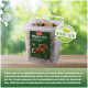 PANTO Mineral-Bits Pferdeergänzung in einem transparenten Behälter mit Pferdebild und "Wisan-Lein Pferde-Fit" Etikett.