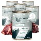 Dosen mit REAVET Wildschwein Pur hypoallergenem Hundefutter mit Wildschweinfleisch, Einzelprotein, getreide- und zuckerfrei, 400 g.