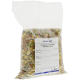 Un sac en plastique transparent contenant un mélange coloré de nourriture pour rats, étiqueté "Qualitätsmischung Ratten" avec des informations nutritionnelles et des ingrédients.
