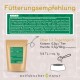 Ergänzung für Hunde und Katzen, mit Fütterungsempfehlungen und Inhaltsstoffen, einschließlich Bananenpulver und Meersalz, von Wolfsbacher Natur.