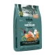 Sac de nourriture pour chiens Bosch Adult Menu sans céréales, avec du saumon et de la truite frais de la mer du Nord, contenant des ingrédients comme des pois, des betteraves et des carottes.