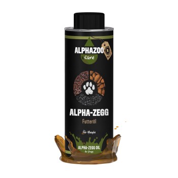 ALPHAZOO Alpha-Zegg Futteröl für Hunde und Katzen 250 ml