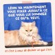 Chat ; « LÉON VA MAINTENANT VOUS FIXER JUSQU'À CE QUE VOUS LUI DONNIEZ CE QU'IL VEUT. » et c'est à vous de deviner ce que c'est.