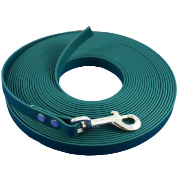 ab 35 kg Biothane Schleppleine dunkelgrün 10 m
