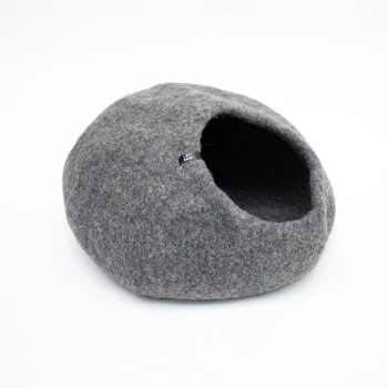 PEBBLE Katzenhöhle aus Filz grau