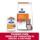 Hill's Prescription Diet verpakking met Urinary Stress + Metabolic kattenvoer, met een kattenafbeelding en tekst in het Nederlands die productvarianten promoot.