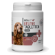 Behälter mit REAVET Gelenk Tabletten für ältere Hunde, 180g, hergestellt in Deutschland, mit einer Hundesilhouette und einem Symbol für Gelenkgesundheit.