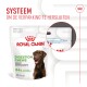 Royal Canin Digestion Chews voor volwassen honden, met een bruine hond op de verpakking, met een gemarkeerd hersluitbaar systeem.