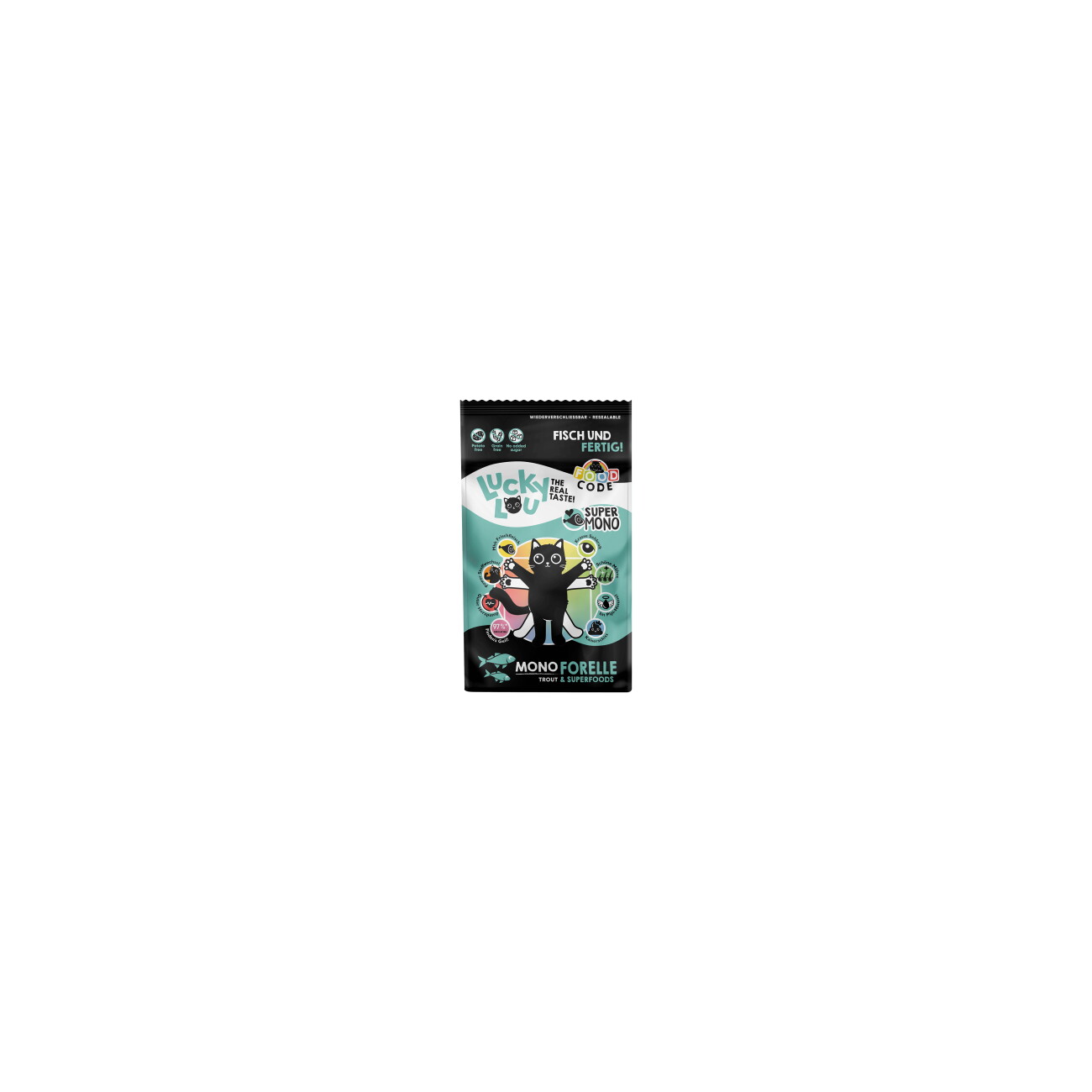 Lucky Lou Trockenfutter Katze, Adult, SuperMono, Forelle 1,7 kg