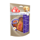 Friandises pour chiens 8in1 Fillets pro active dans un sac refermable avec des filets de poulet enrichis en glucosamine et chondroïtine pour la mobilité.
