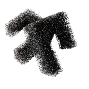 Schwarze Metall-Haustierpflegebürste mit einem einzigartigen, strukturierten Design für effektive Reinigung und Haarentfernung.