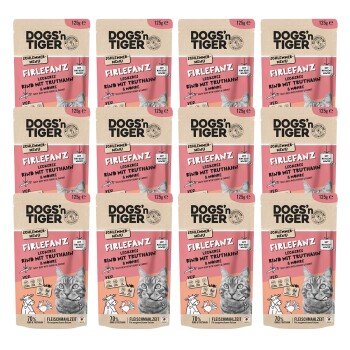 Adult Nassfutter Katze, Firlefanz, Rind, Truthahn & Möhre, 12x 125g