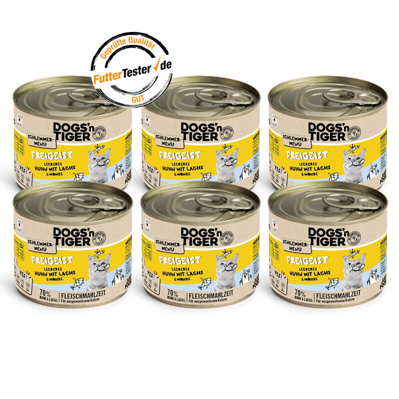 Dogs'n Tiger Freigeist Huhn & Lachs 6x200 g