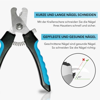 Krallenschere , 2er Set mit Feile