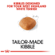 Kibble designed specifically for West Highland White Terriers, featuring a single kibble piece illustration and the text "Tailor-Made Kibble."