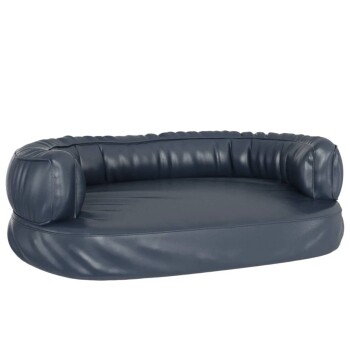 Hundebett Ergonomisch Kunstleder blau M