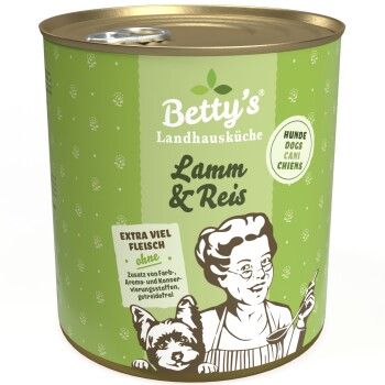 Betty’s Landhausküche Lamm & Reis 6 x 800g für Hund
