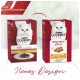 Verpackung von Purina Gourmet Katzenfutter, die "mon Petit" mit Ente, Huhn, Pute und "MON PETIT intense" mit feinen Stücken in Sauce zeigt.