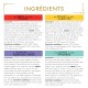 En-tête "INGRÉDIENTS" avec quatre saveurs d'aliments pour animaux : bœuf/tomate, poulet/carottes, agneau/haricots verts, dinde/épinards.