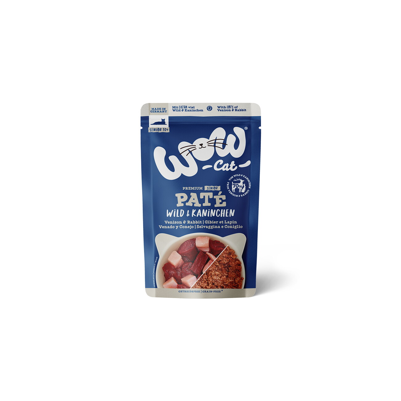 WOW Cat Senior 12x125 g Wild und Kaninchen