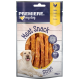 Verpackung von Premiere I Love My Dog Fleischsnack-Streifen mit Hühnchen-Geschmack, 70g, mit 96% Fleischgehalt.