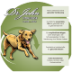 Illustration, die die Vorteile von Hundefutter hervorhebt, mit einem laufenden Hund und Text auf Deutsch über gesunde Verdauung, Haut und Herz.